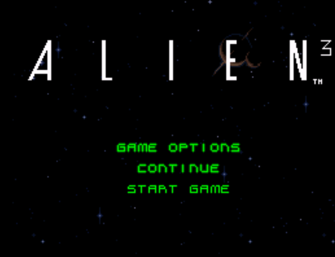 Alien 3 Title Screen